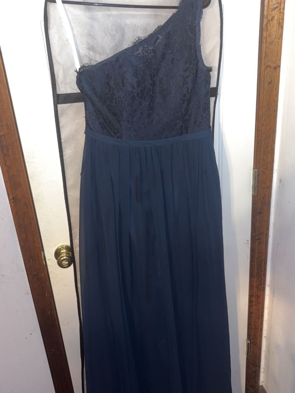 Navy Azazie bridesmaid dress
